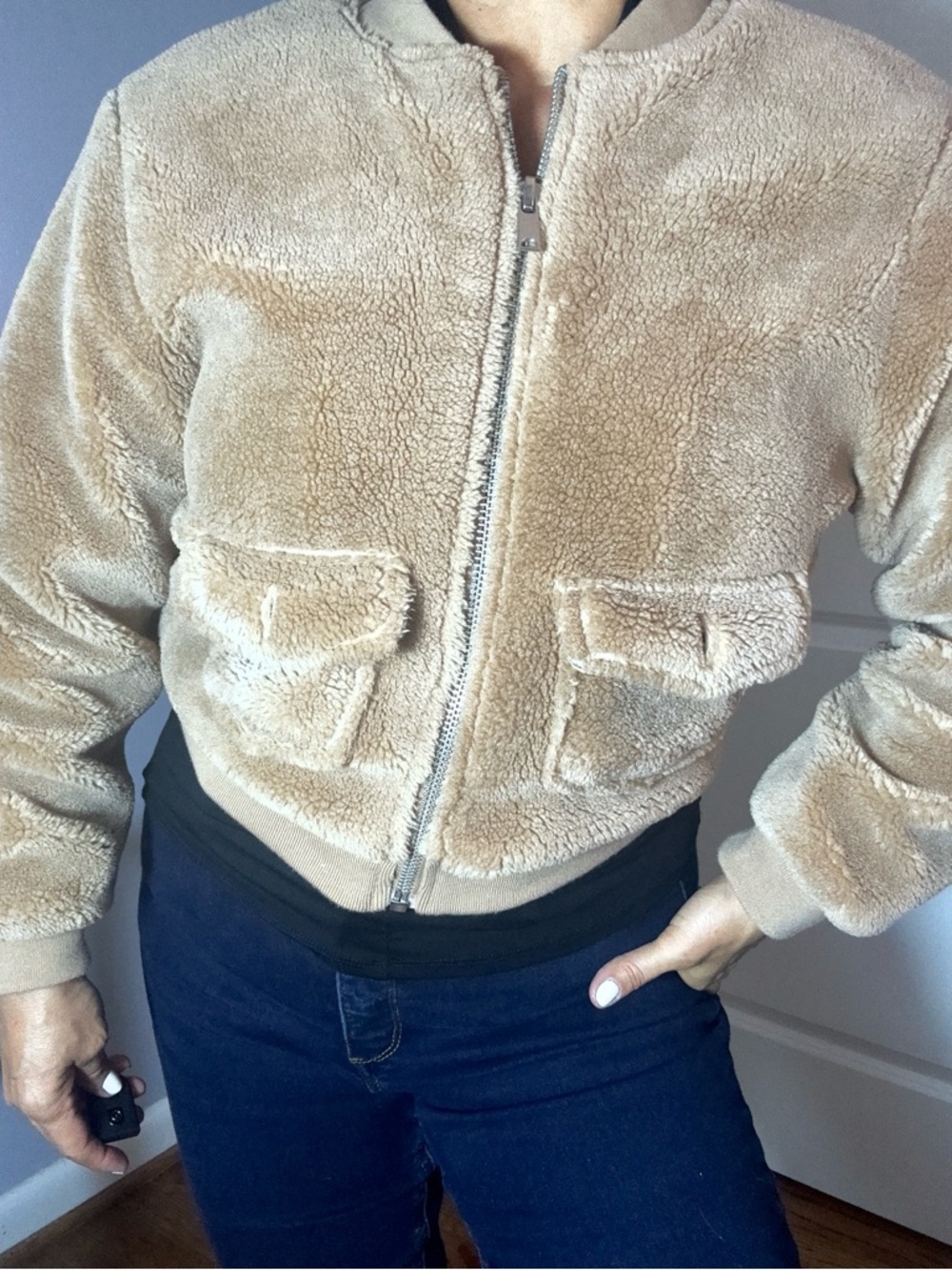 NO BOUNDARIES Cozy Fleece Bomber Jacket for GIRLS